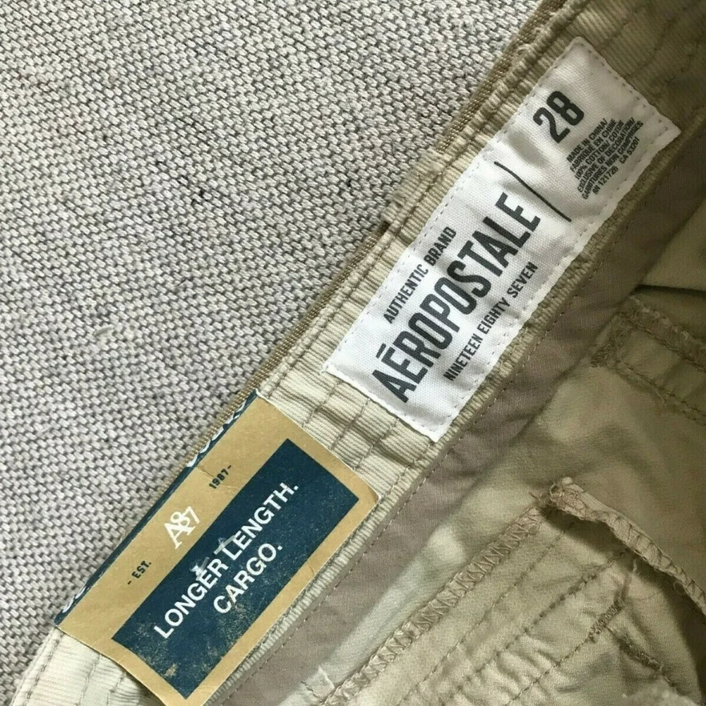 Aeropostale Mens Belted Cargo Shorts Size 28‎ NEW